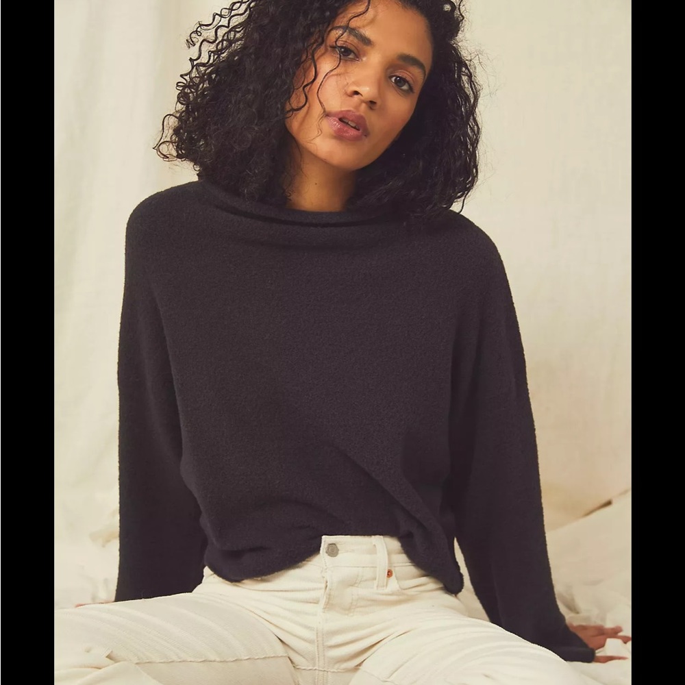 Free People Celeste Sweater, Black, XS